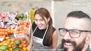 Latina Market Vendor With a Big Ass Gets an Offer She Can't Refuse... Teases What Comes After