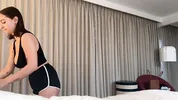 Big titty coworker says NO to CONDOM during business trip hookup - Hailey Rose