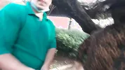 (RISKY PUBLIC) SEX AND CUM IN THE PARK, ALMOST CAUGHT