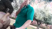 (RISKY PUBLIC) SEX AND CUM IN THE PARK, ALMOST CAUGHT