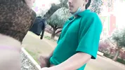(RISKY PUBLIC) SEX AND CUM IN THE PARK, ALMOST CAUGHT