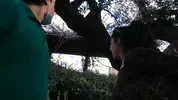 (RISKY PUBLIC) SEX AND CUM IN THE PARK, ALMOST CAUGHT