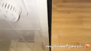 My roommate's boyfriend watches me in front of the mirror and fucks me hard