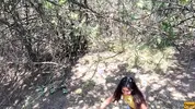 I brought the cutie to the forest to fuck and cum in her pussy