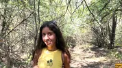 I brought the cutie to the forest to fuck and cum in her pussy