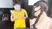 Lonely bathing and rubbing pussy, seducing the takeaway guy to fuck and comfort