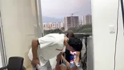 I discover my shy stepsister masturbating on the balcony and I give her the fuck of a lifetime.