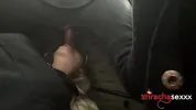 I milk him under the table at work (real risky public bj, double cumshot)