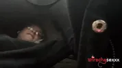 I milk him under the table at work (real risky public bj, double cumshot)