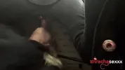 I milk him under the table at work (real risky public bj, double cumshot)