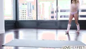 Naomi Swann Has Her Petite Sexy Feet Worshipped After Yoga Session