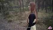 Sexy nymphomaniac in the forest made me cum in her mouth