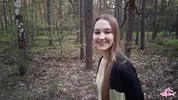 Sexy nymphomaniac in the forest made me cum in her mouth