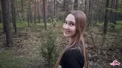 Sexy nymphomaniac in the forest made me cum in her mouth
