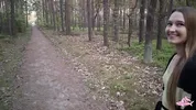 Sexy nymphomaniac in the forest made me cum in her mouth