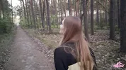 Sexy nymphomaniac in the forest made me cum in her mouth