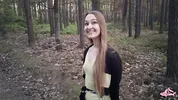 Sexy nymphomaniac in the forest made me cum in her mouth