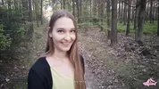 Sexy nymphomaniac in the forest made me cum in her mouth