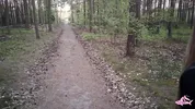 Sexy nymphomaniac in the forest made me cum in her mouth