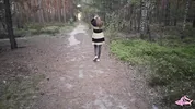 Sexy nymphomaniac in the forest made me cum in her mouth