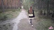 Sexy nymphomaniac in the forest made me cum in her mouth