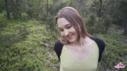 Sexy nymphomaniac in the forest made me cum in her mouth