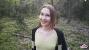 Sexy nymphomaniac in the forest made me cum in her mouth