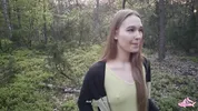 Sexy nymphomaniac in the forest made me cum in her mouth