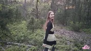 Sexy nymphomaniac in the forest made me cum in her mouth