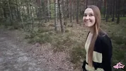 Sexy nymphomaniac in the forest made me cum in her mouth