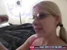 Blonde Kenzi Jo Takes a Cumshot on her Glasses