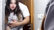 Stepdad fucks me in the bathroom while I was cleaning