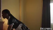 Delphine Films- Sexy Maid Kira Noir Knows How To Please Her Customers