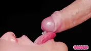CLOSE UP New Tongue Piercing makes you CUM THRICE! Wet ASMR