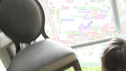 Cum in mouth of a busty pervert on a skyscraper ! Anal fuck