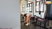 My neighbour wanted to feel how big my cock is at the PUBLIC gym