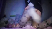 Teen girl riding anal dildo with a skirt part 1