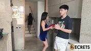 MY STEPMOTHER SEES MY STEPBROTHER MASTURBATING AND SHE GETS TURNED ON TOO.
