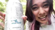 Petite Desi Mia Z masturbates on a hike in NZ