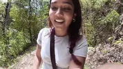 Petite Desi Mia Z masturbates on a hike in NZ
