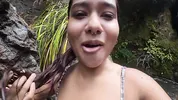 Petite Desi Mia Z masturbates on a hike in NZ