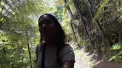 Petite Desi Mia Z masturbates on a hike in NZ