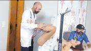 Cuckold takes wife to gynecologist and doctor plays with her pussy!