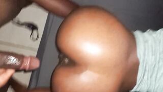 Ebony Petite Teen Has Her 1st Anal Sex, Ass To Pussy.