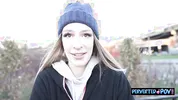 Horny jogger needs help warming up