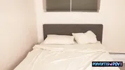 Horny jogger needs help warming up