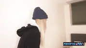 Horny jogger needs help warming up