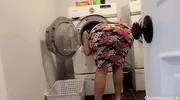 Big Ass Stepmom fucks her porn addict Stepson In The Laundry Room