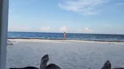 POV: Hot Nude Blonde On Beach Sees My Cock And Cant Resist