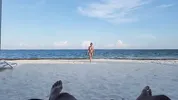 POV: Hot Nude Blonde On Beach Sees My Cock And Cant Resist